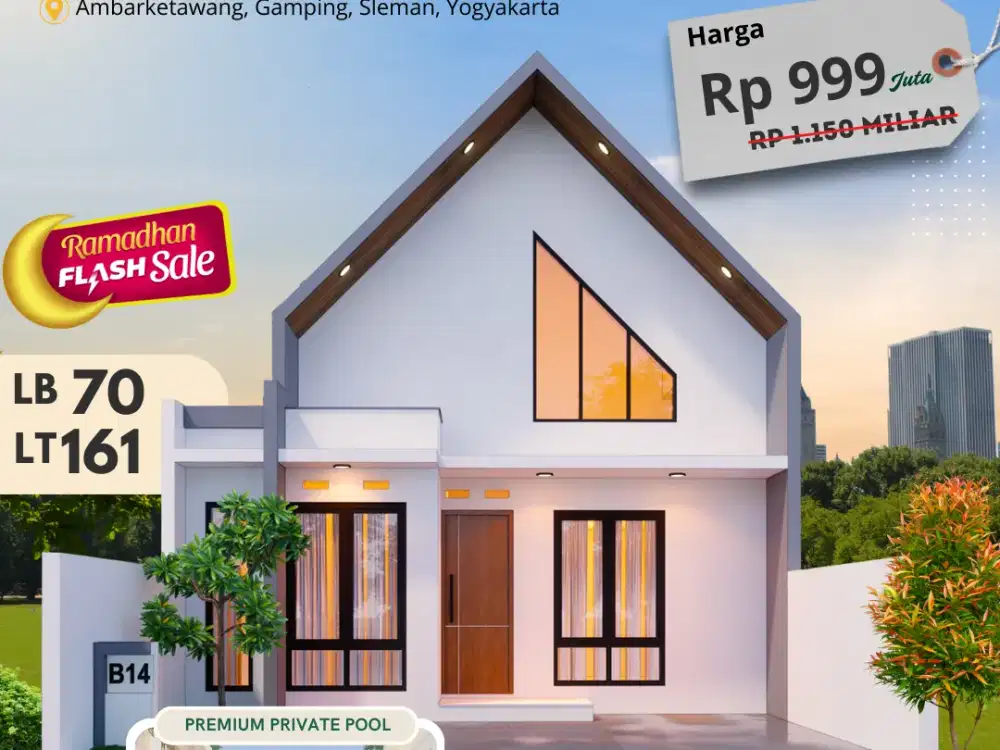 Rumah  Mewah Include Private Pool di Sleman Scurity 24 Jam