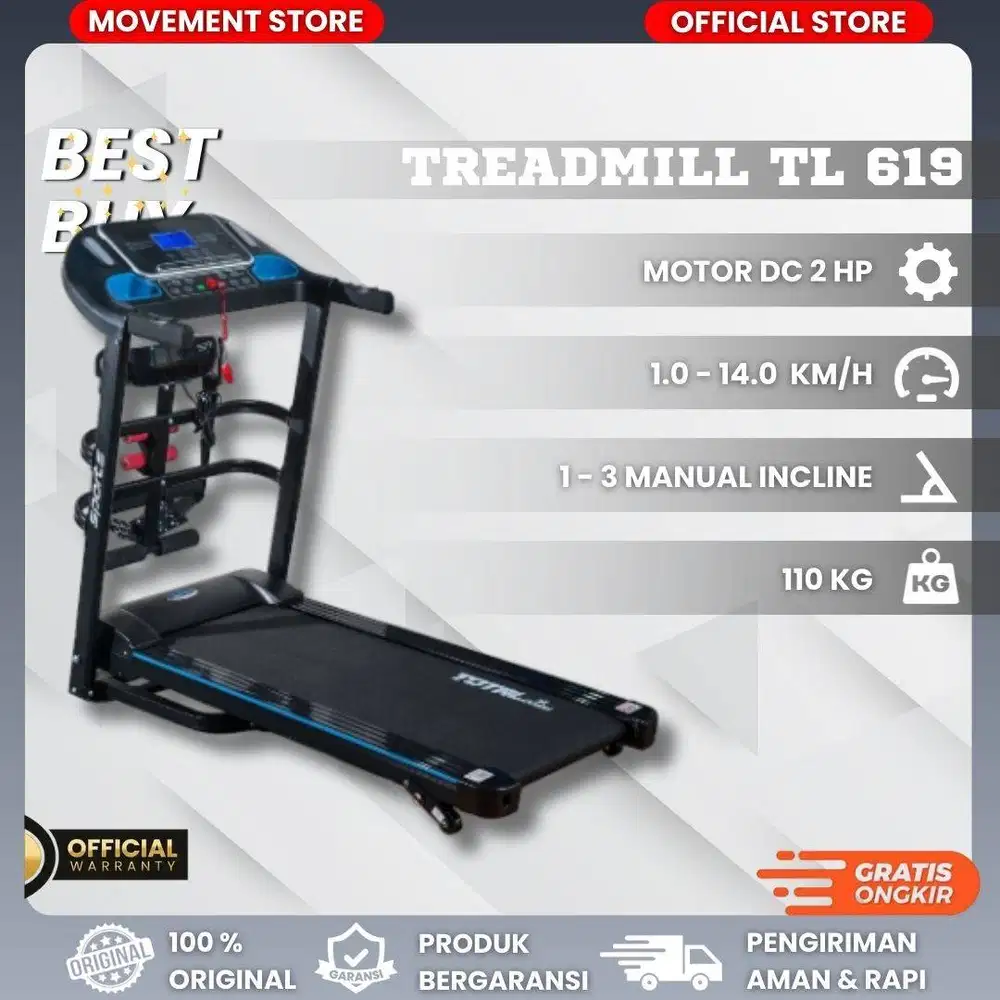 Pro Series Momentumove TL-619 Alat Olahraga Lari Premium Bergaransi