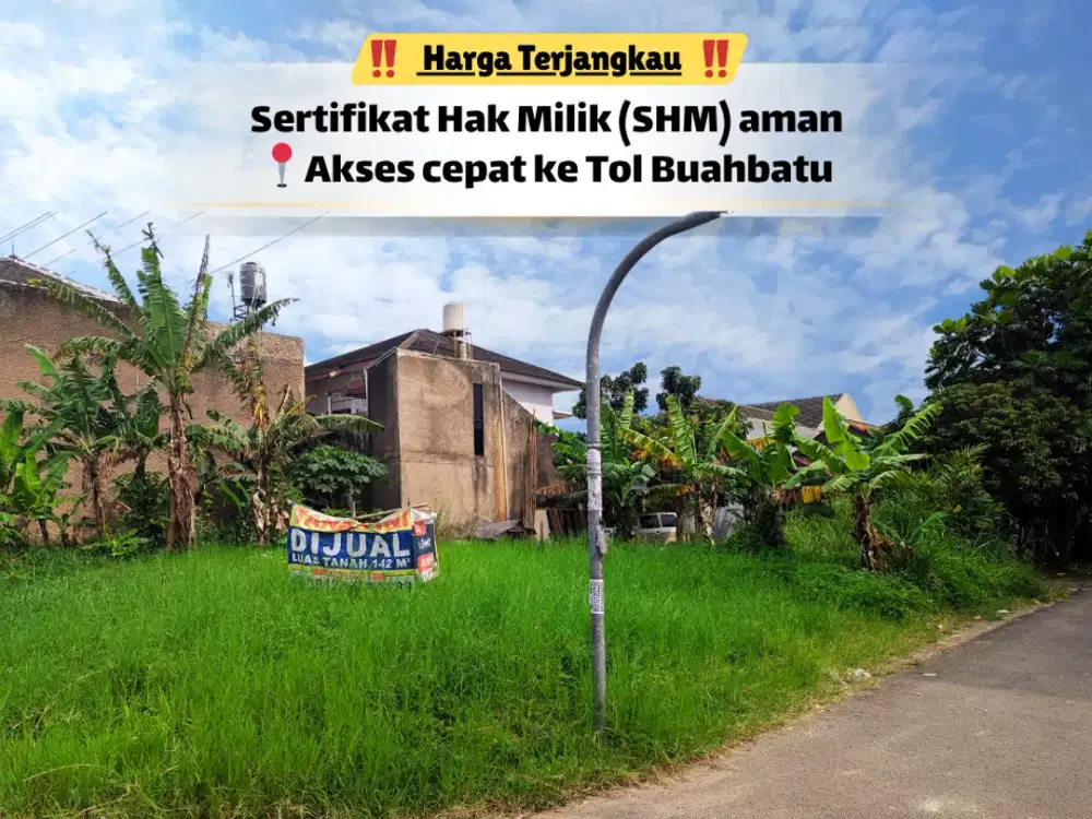 Tanah SHM 142 m² – Strategis & Mudah Diakses