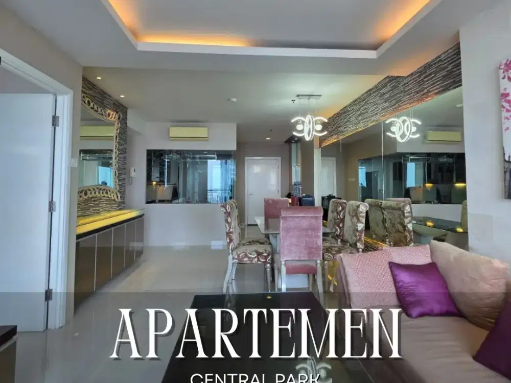 DISEWAKAN CEPAT APARTEMEN CENTRAL PARK 3+1BR FURNISHED JAKARTA BARAT