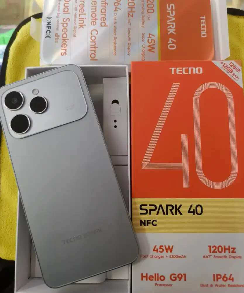 Tecno Spark 40 Nfc ram 6/128 lecet pemakaian dan garansi panjang