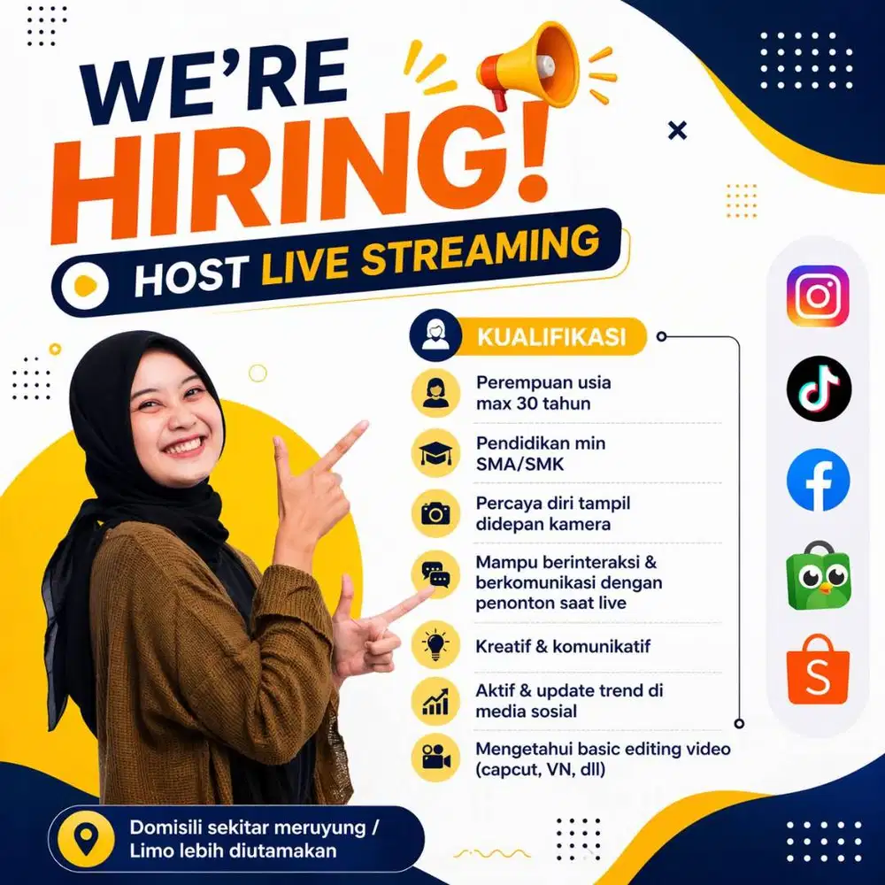 HOST LIVE STREAMING SOSMED & MARKETPLACE - PRODUK HERBAL & KECANTIKAN