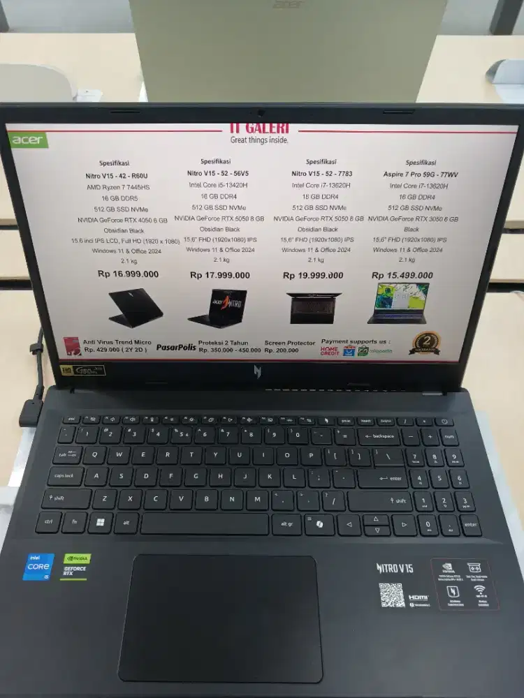 JUAL LAPTOP ACER NITRO V15 52 56V5