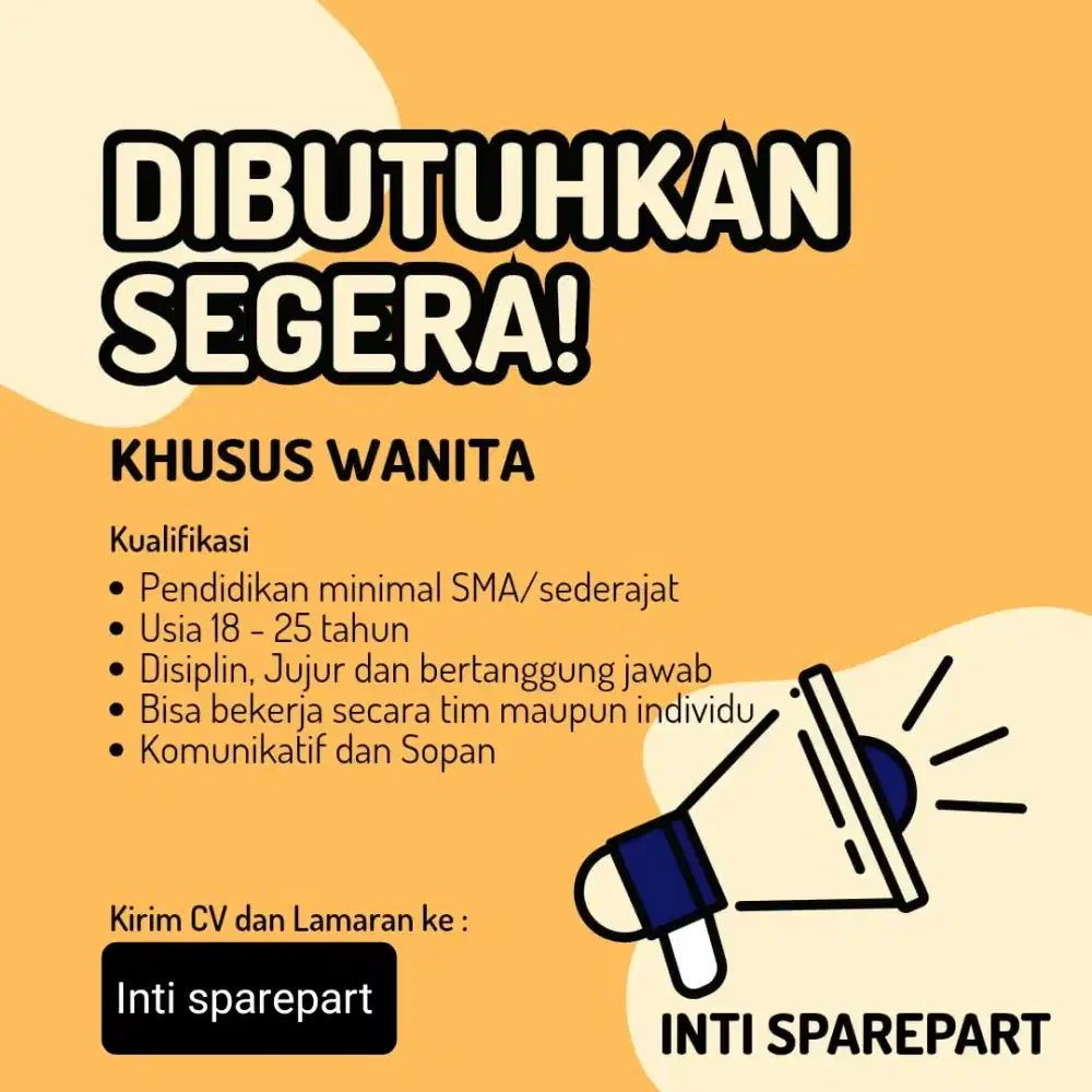 DIBUTUHKAN KARYAWATI