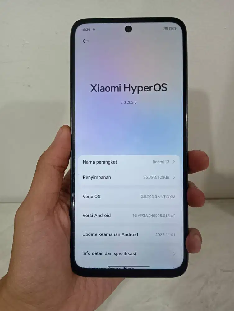 Redmi 13 FHD+ Mediatek Helio G91-Ultra OS Android 14 Xiaomi HyperOS