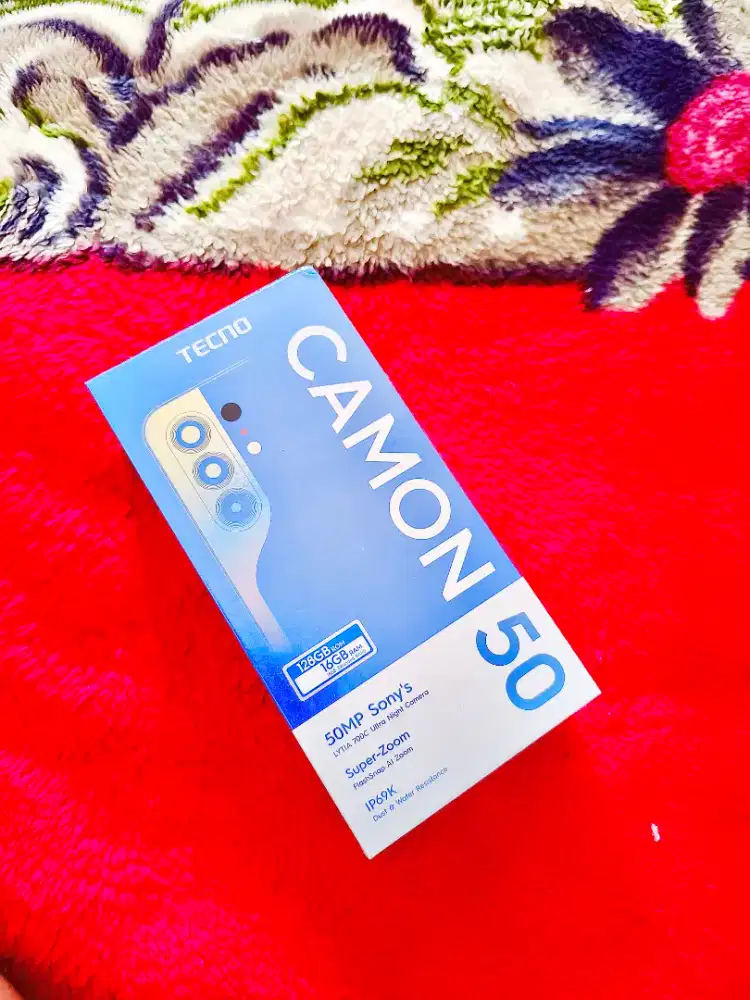 ( Baru ) Tecno Camon 50 Ram 8+8/128 Baru Belum Buka Bungkus