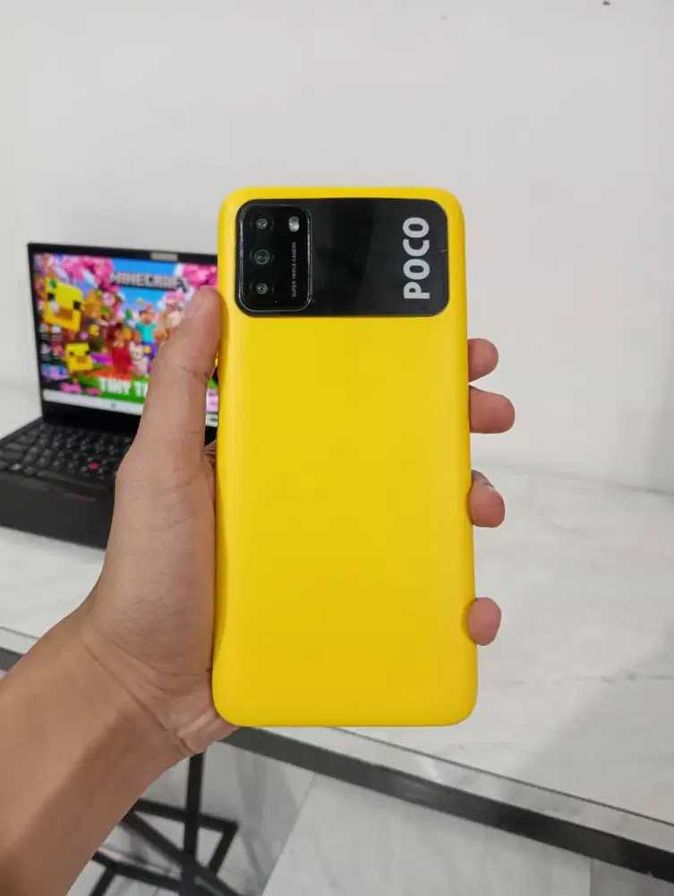 HP Second Poco M3 Yellow-Black Chipset Snapdragon 662 Resolusi FHD+