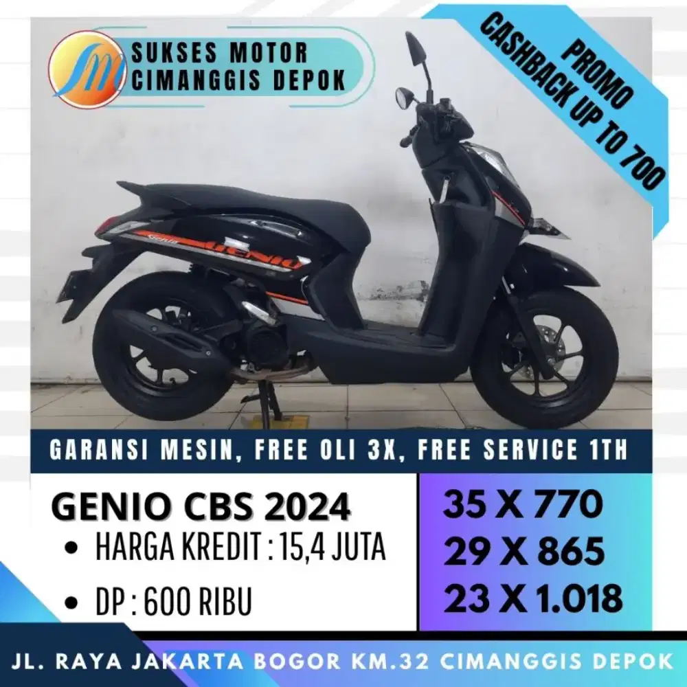 GENIO CBS 2024 TERMURAH DP 600 BERGARANSI [SUKSES MOTOR]