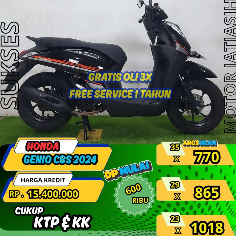 HONDA GENIO CBS 2024 ANGSURAN TERMURAH SYRT KTP&KK(SUKSESMOTOR)
