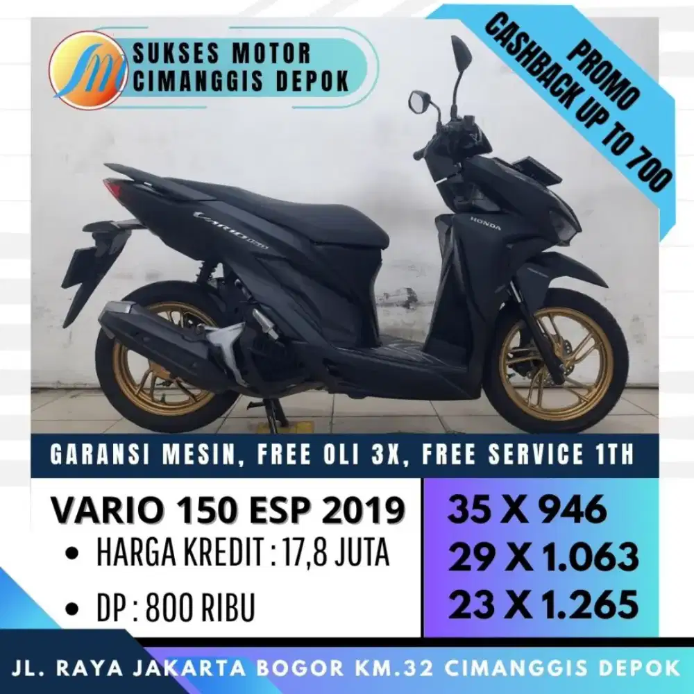 VARIO 150 ESP 2019 KREDIT DP 800 CICILAN RINGAN [SUKSES MOTOR]
