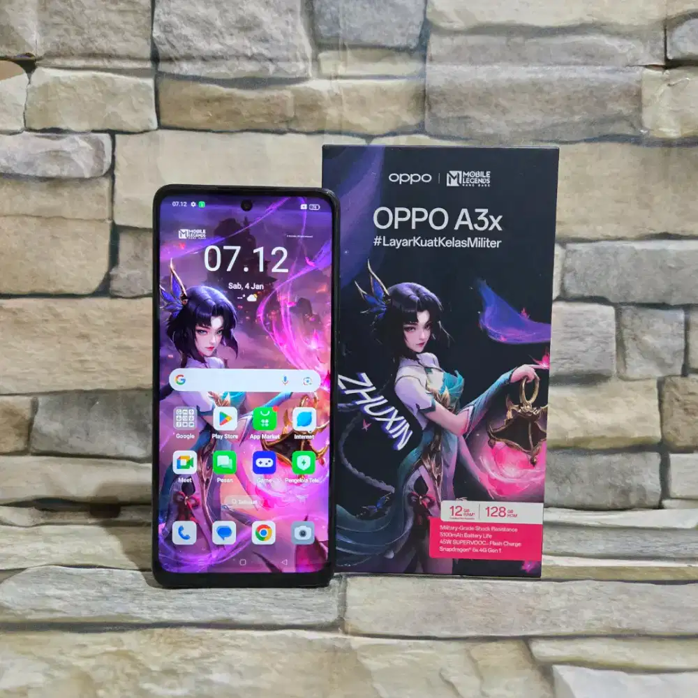 Oppo A3x 6/128 4G Fullset Segel Normal Mulus 95%