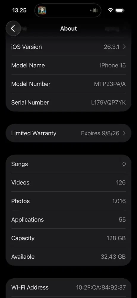 iphone 15 128 (kuning)