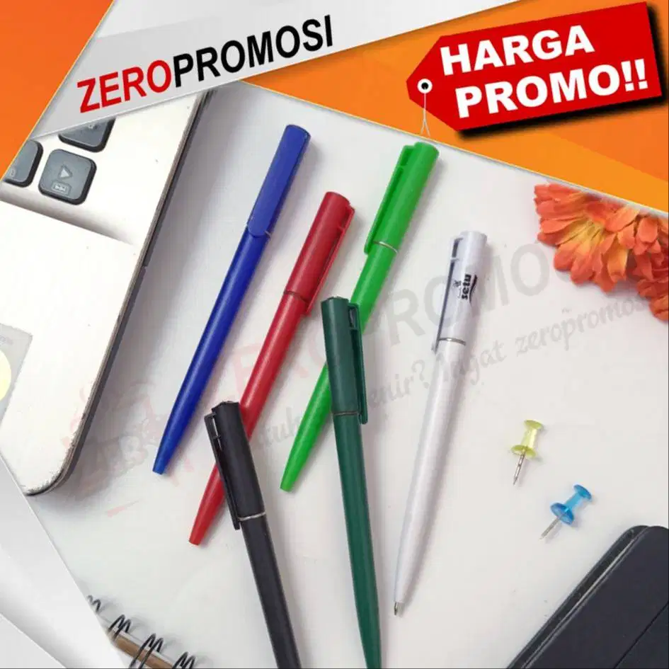 Souvenir Pulpen Promosi Model Putar (Pen Hotel) Custom Logo