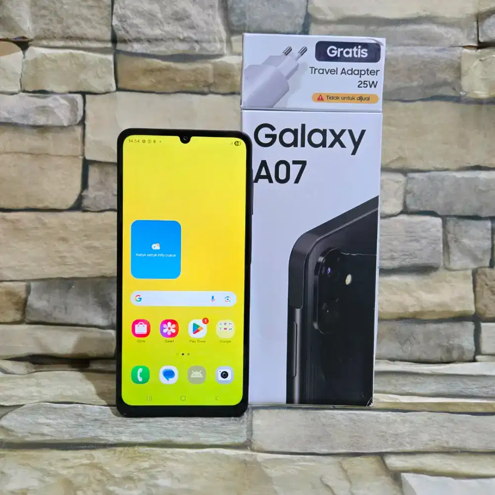 Samsung A07 4/64 4G Black Fullset Plus Adaptor Segel Normal Mulus 99%