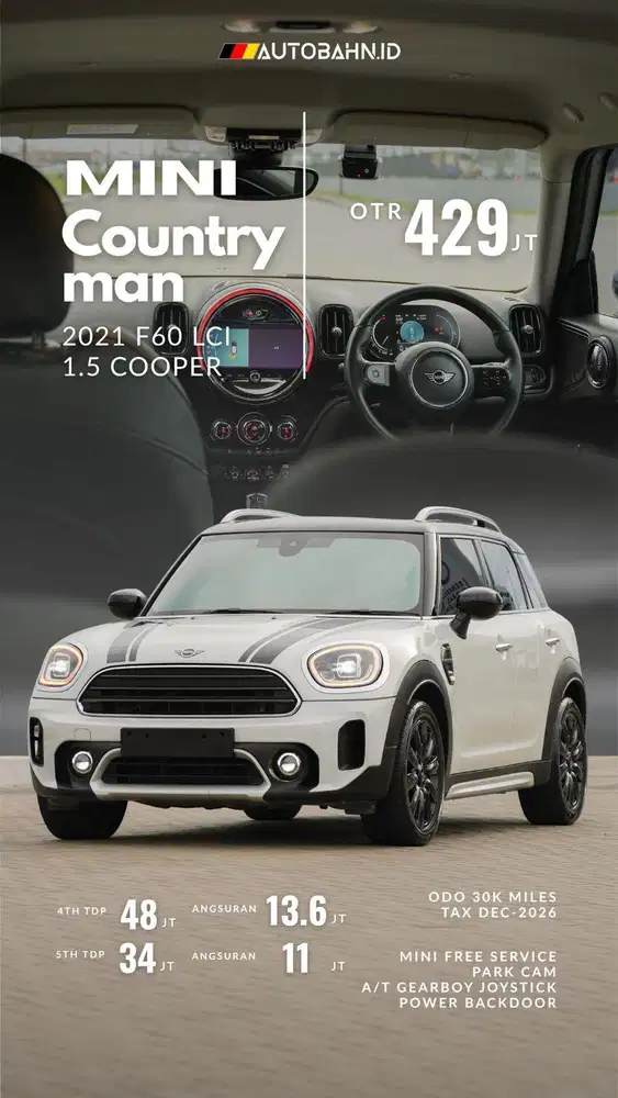 Robocop! Mini Countryman Cooper F60 LCI 2021 Keren Pol! X1 gla200