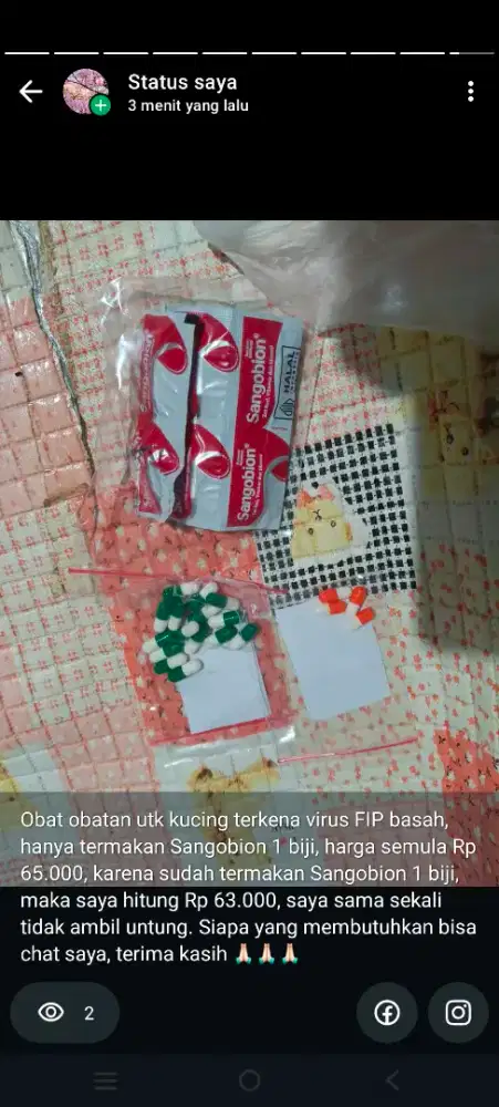 Obat untuk FIP basah (kucing)