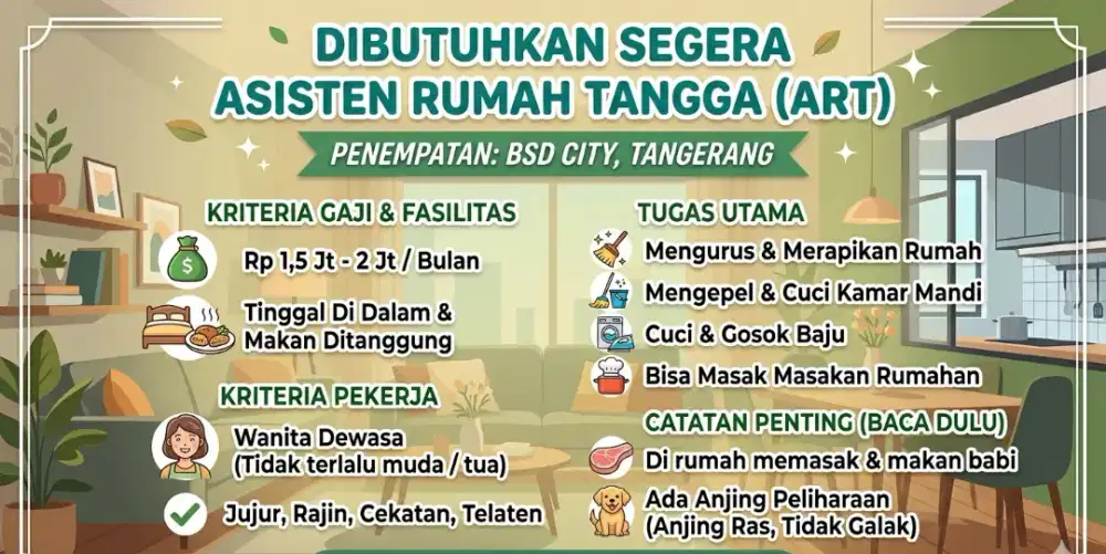 Mencari Asisten rumah tangga