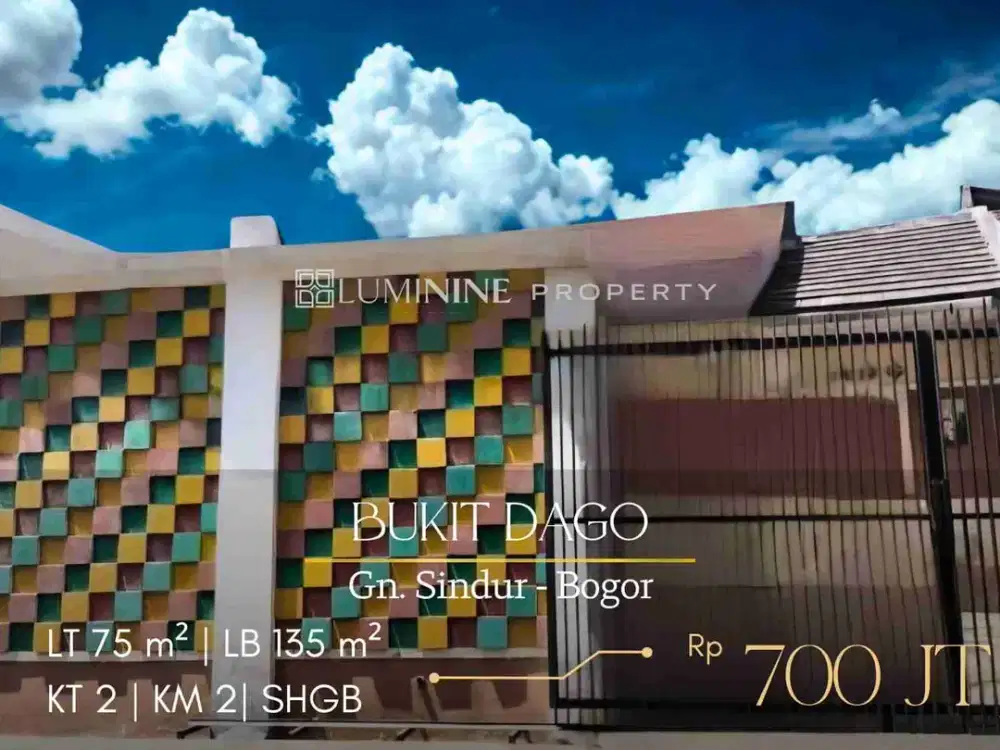 DIJUAL RUMAH DI BUKIT DAGO - GUNUNG SINDUR, BOGOR