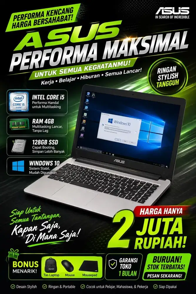 LAPTOP ASUS INTEL I5