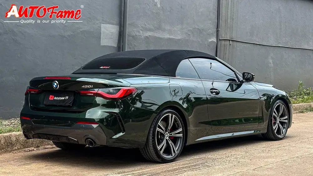 KM5RB BMW 430i Convertible M Sport Pro Sage Green Metallic On Black NI