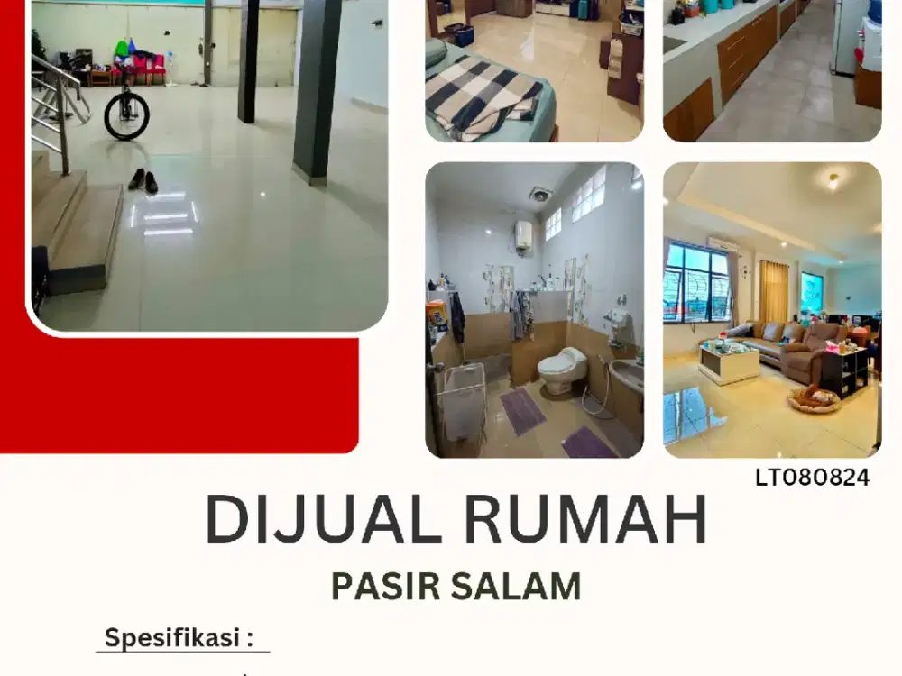 Dijual cepat rumah siap huni 2 lantai di Pasir salam