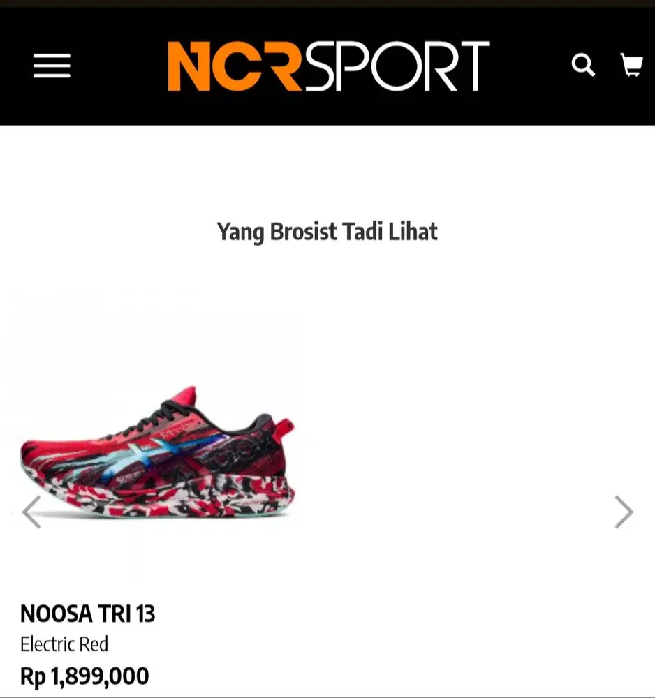 Di jual sepatu second merk asics noosa tri 13
