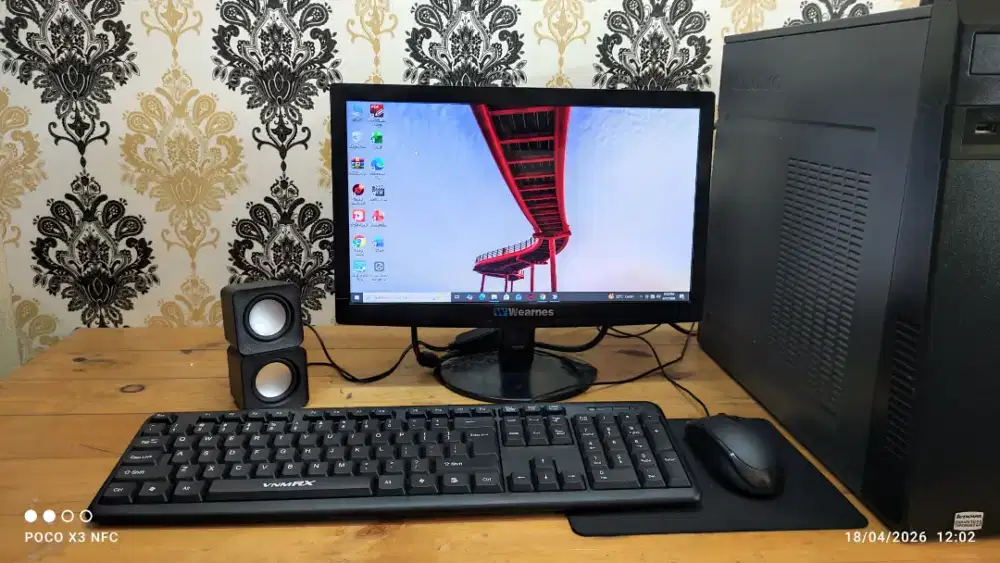 PC OFFICE FULLSET CORE I3 (4/500GB) LAYAR LED 16 INC KONDISI NORMAL