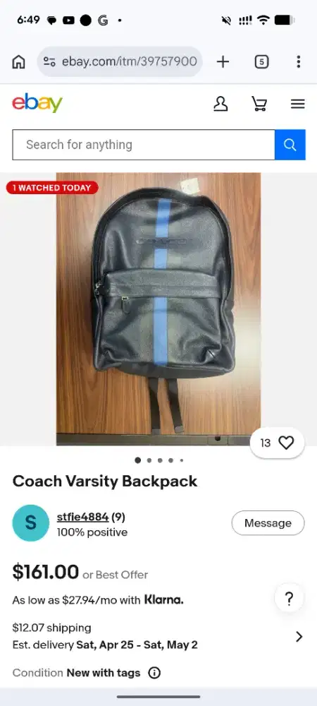 Tas ransel coach