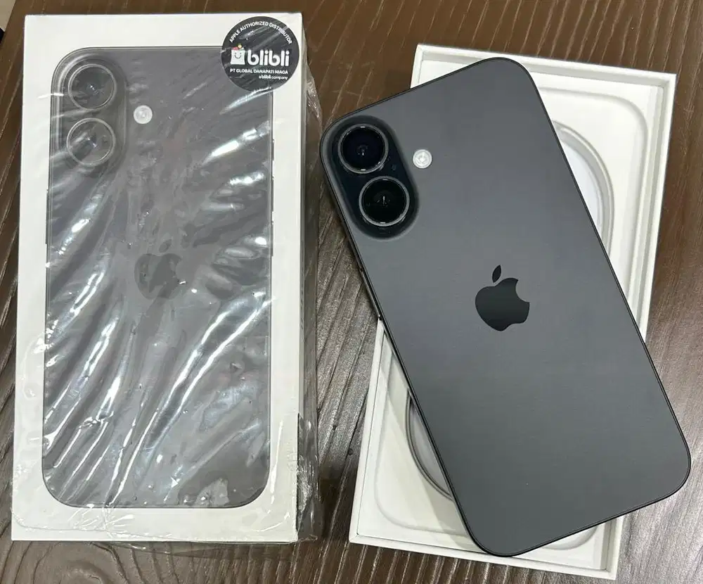 Iphone 16 256gb black masih garansi ibox nominus fullset