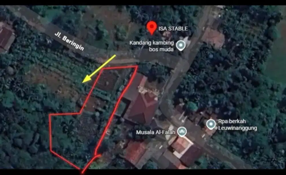 Tanah dijual 1500 M² seberang ISA STABLE Cimanggis