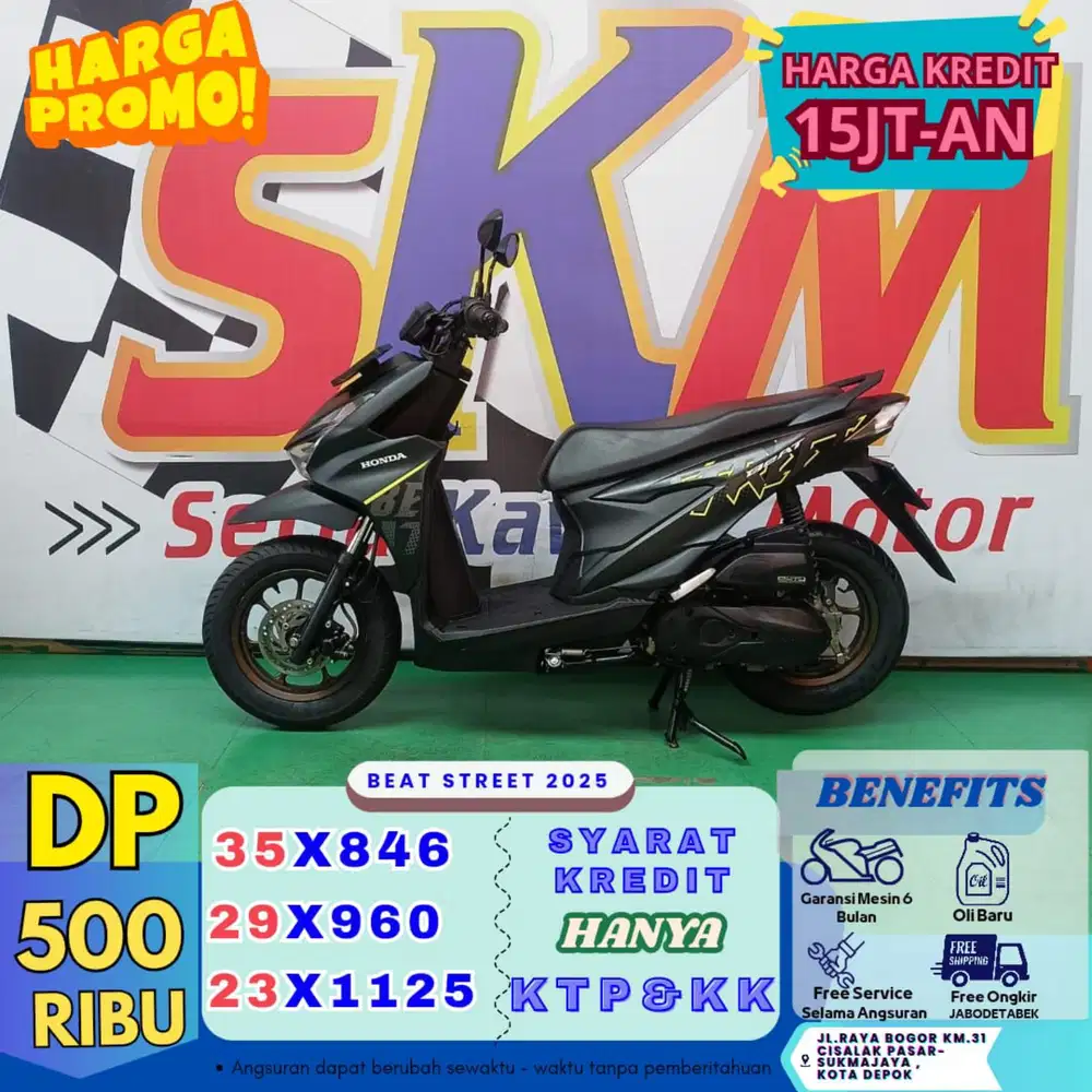 Kredit dp 500rb bawa pulang beat street 2025 second like new