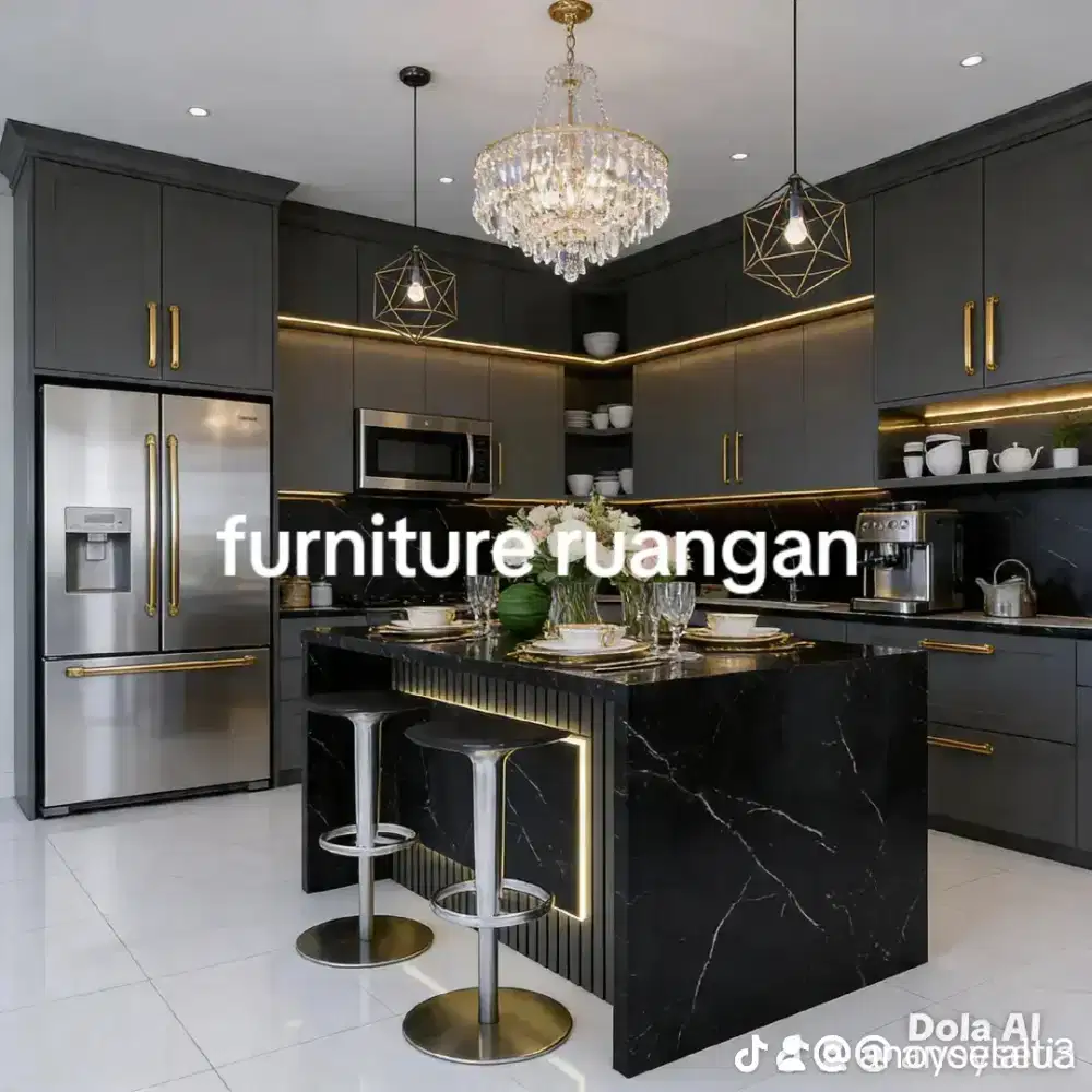 Jual bermacam lemari dapur kicenset minibar minimalis modern terbaru