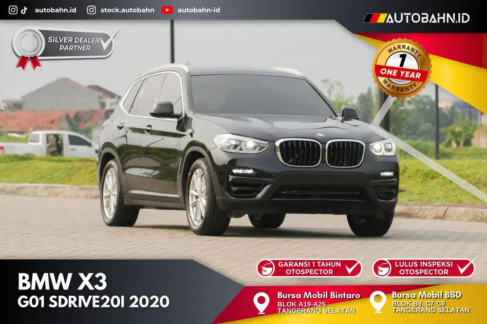 Big Boss! BMW X3 Black sDrive20i G01 2020 Warranty x1 glc200