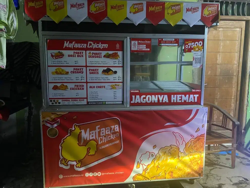 Jual etalase dagang ayam besar