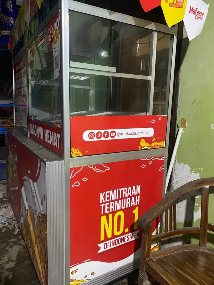 Jual etalase dagang ayam besar