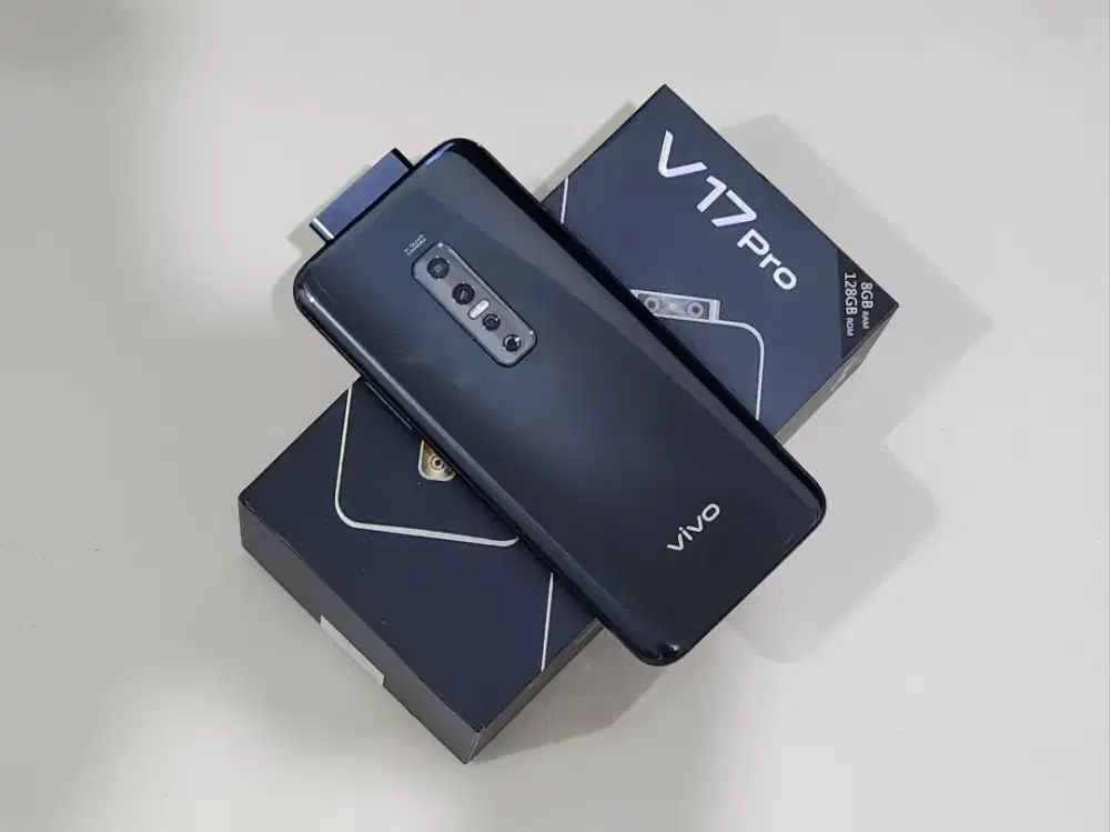 Vivo V17 Pro 8/128GB Black Resmi, All Fungsi Normal, Fullset Lengkap