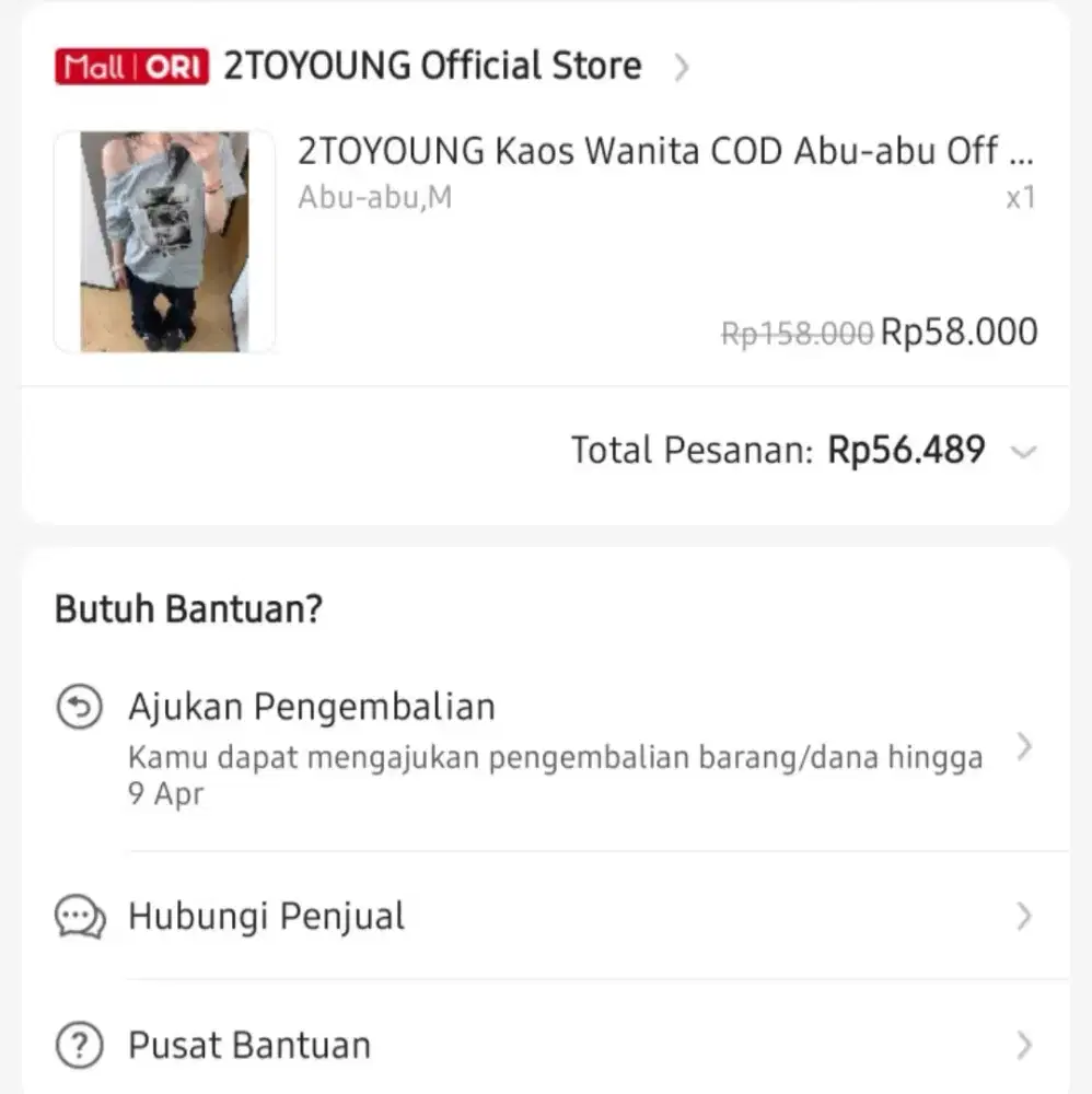 Jual kaos wanita sz M