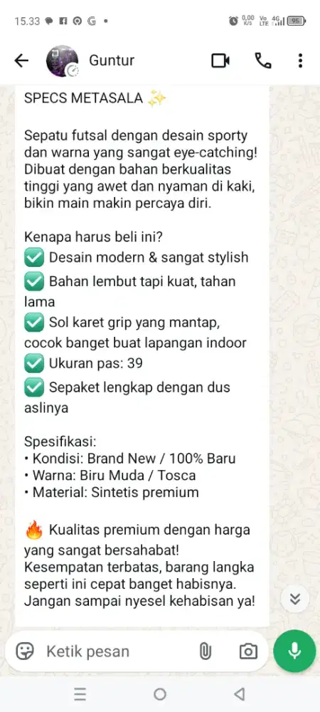Sepatu spec metasala