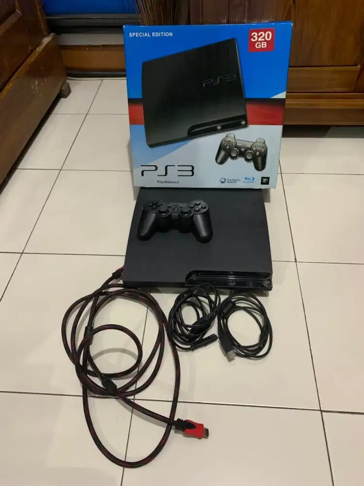 PS3 Slim Seri Terbaru 3000 HFW (HEN) 320GB Paket Lengkap