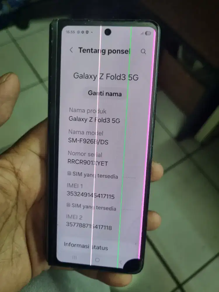 Samsung fold 3 5G 12/256 batangan minus
