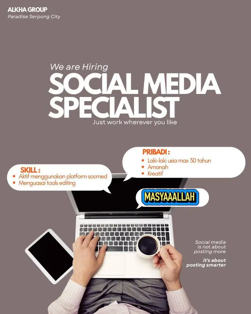 Lowongan Social Media Specialist
