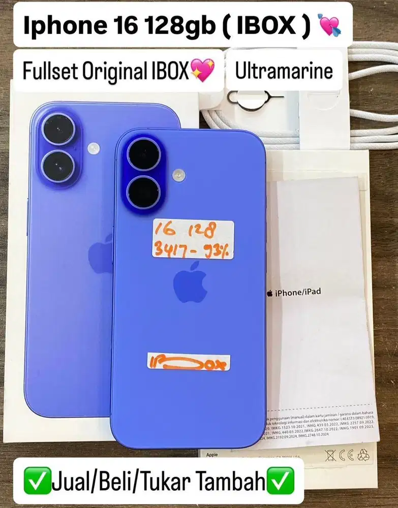iphone 16 128gb ibox fullset