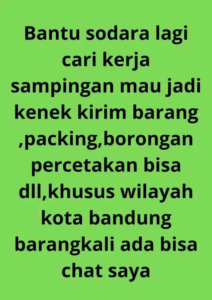 lagi cari kerja sampingan