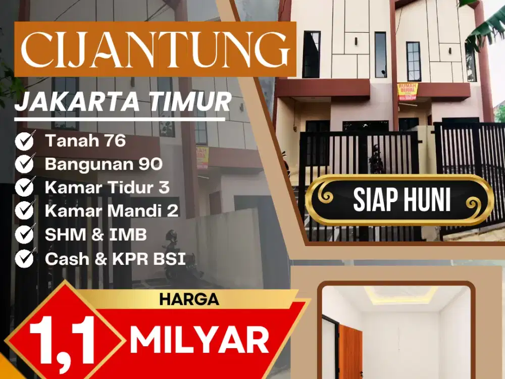 Dijual Rumah Siap Huni Cijantung Jakarta Timur