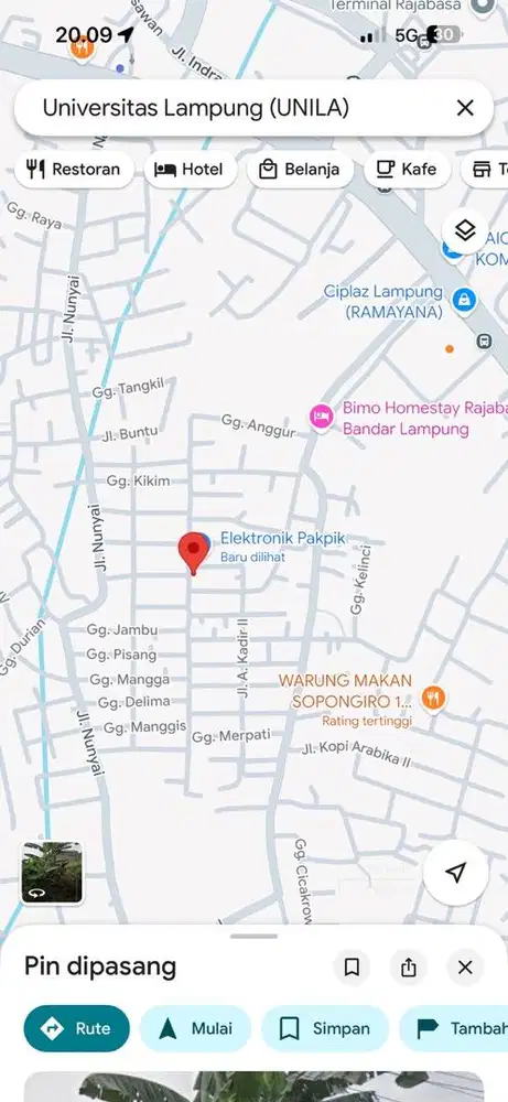 Jual Tanah di belakang ciplaz lampung - tanpa perantara