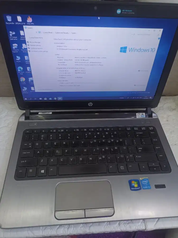 Laptop hp probook i5-5200U RAM 8 SSD