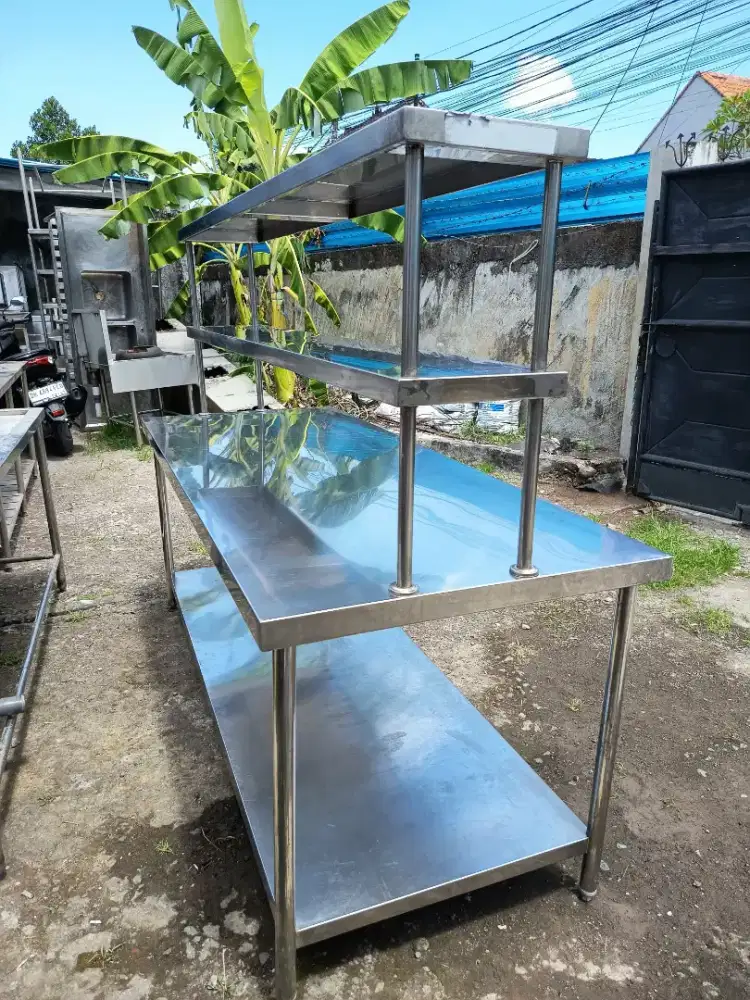Meja prepare stainless panjang