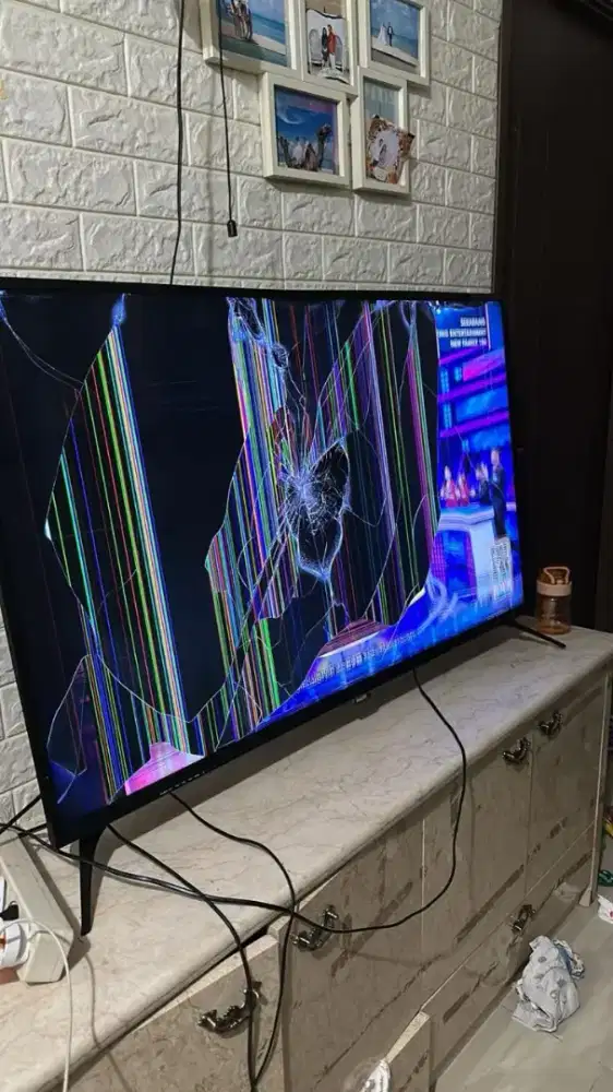 Beli tv Led Lcd mati total pecah rusak