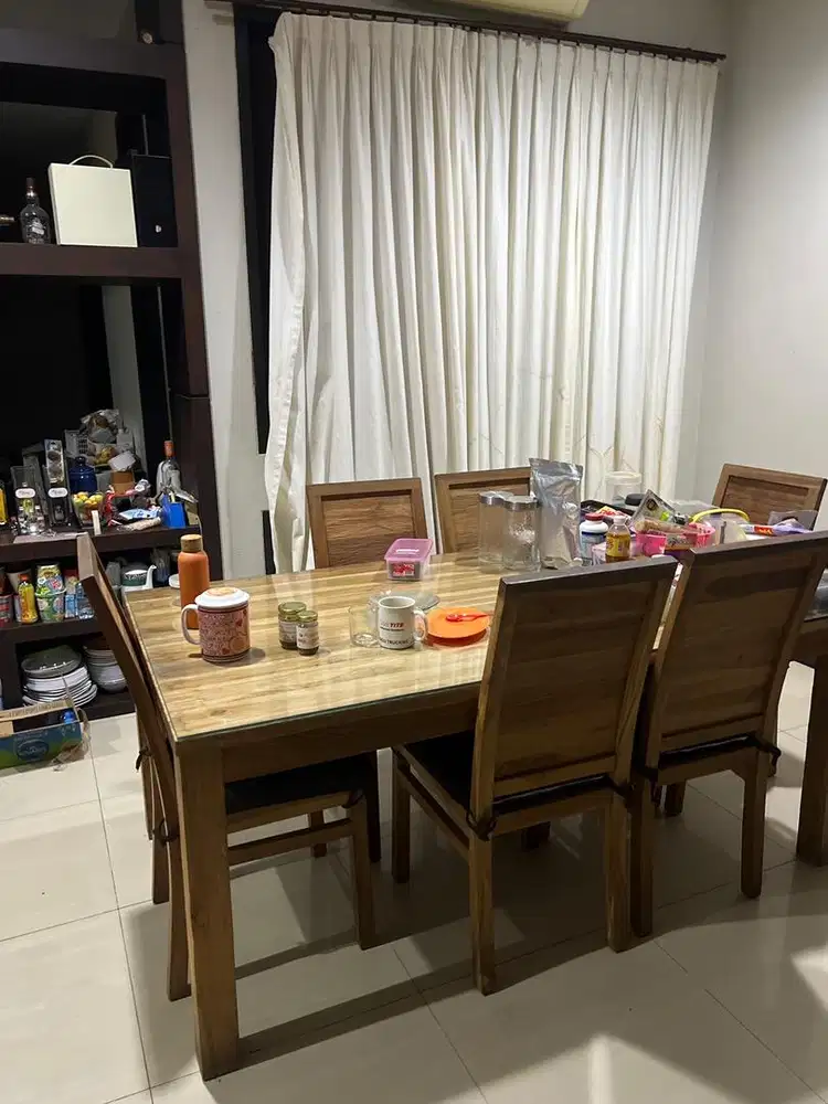 MEJA MAKAN KAYU JATI