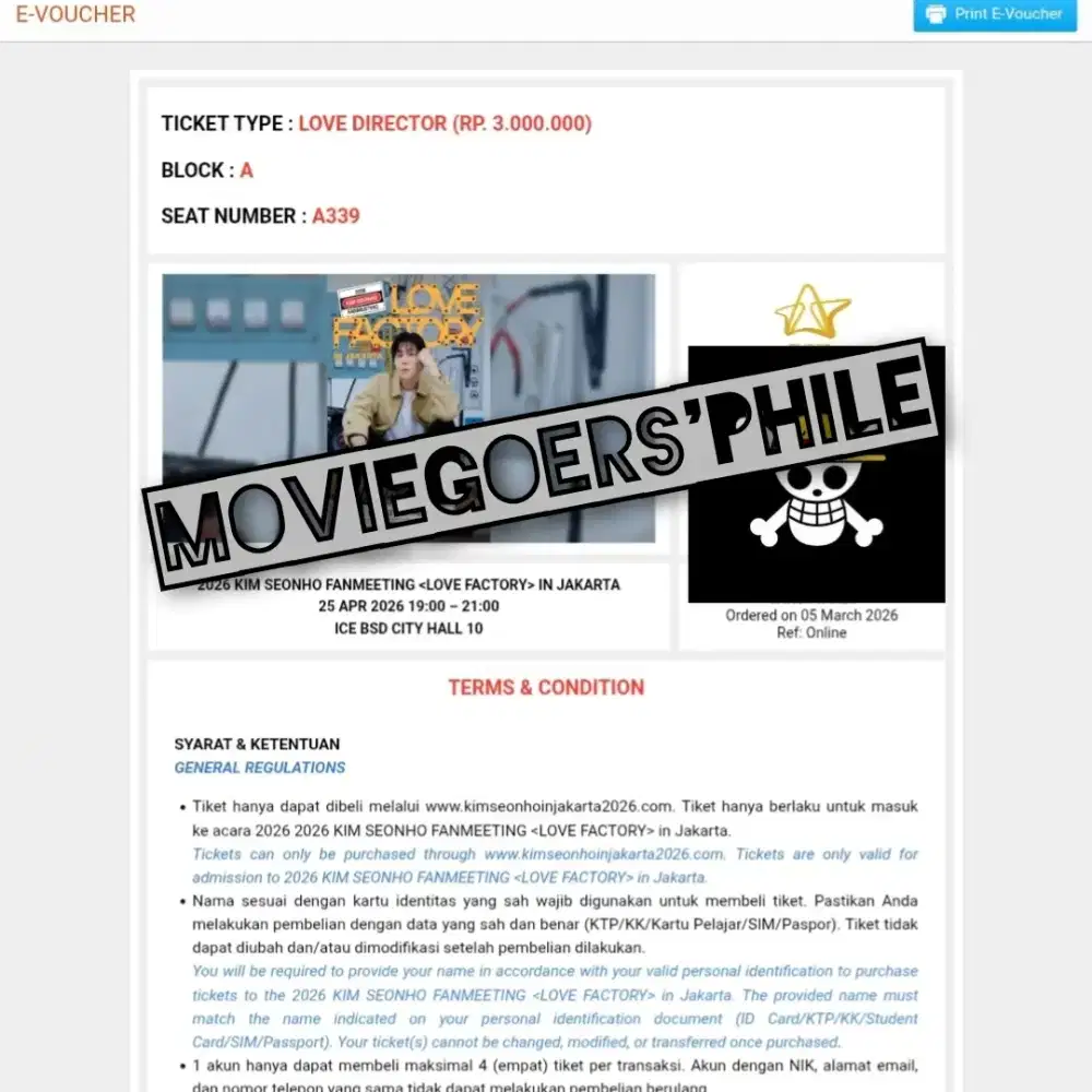 TIKET LOVE DIRECTOR KIM SEON HO FAN MEETING JAKARTA, SABTU 25 APRIL'26